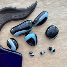 Load image into Gallery viewer, Jewellers' Glass Pebbles - Orca Pod