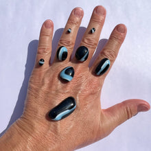 Load image into Gallery viewer, Jewellers' Glass Pebbles - Orca Pod