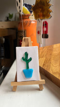 Load image into Gallery viewer, Mini Fused Glass Cactus on Easel 🌵
