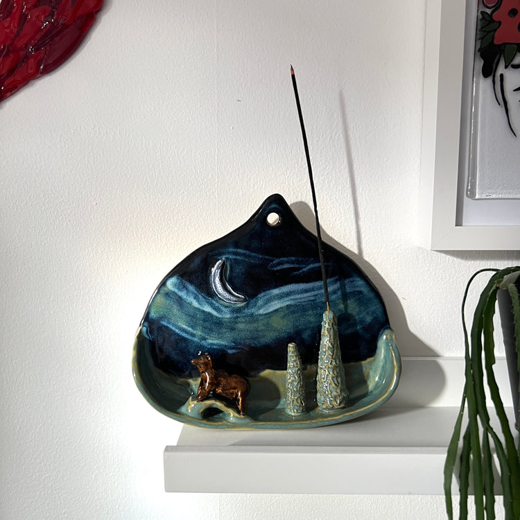 Forest Bear Incense Wall Sconce