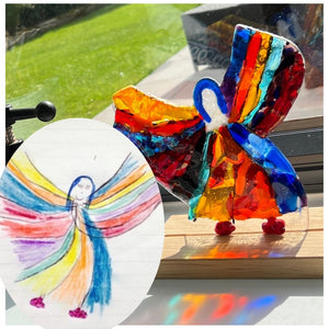 Kid's Art Into Glass Keepsakes