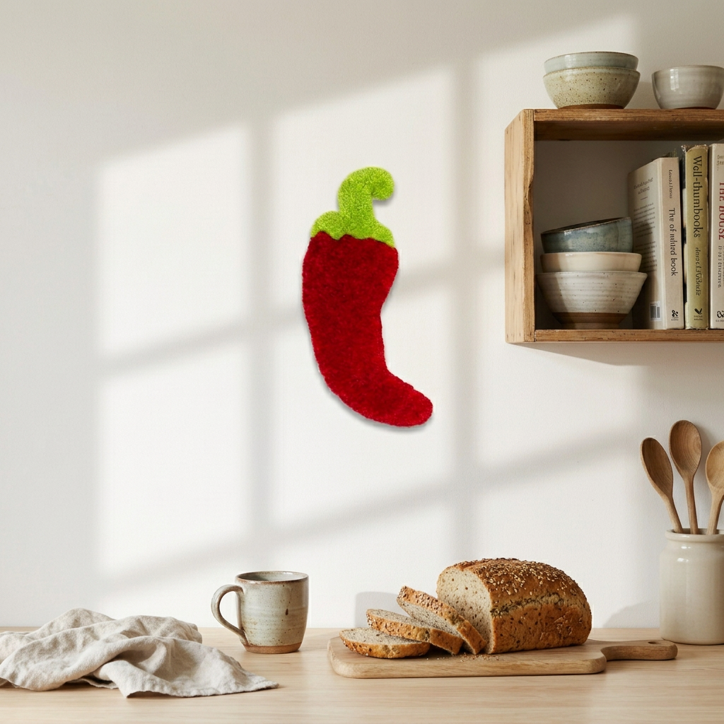 Wool chilli in a welcoming, lived-in kitchen
